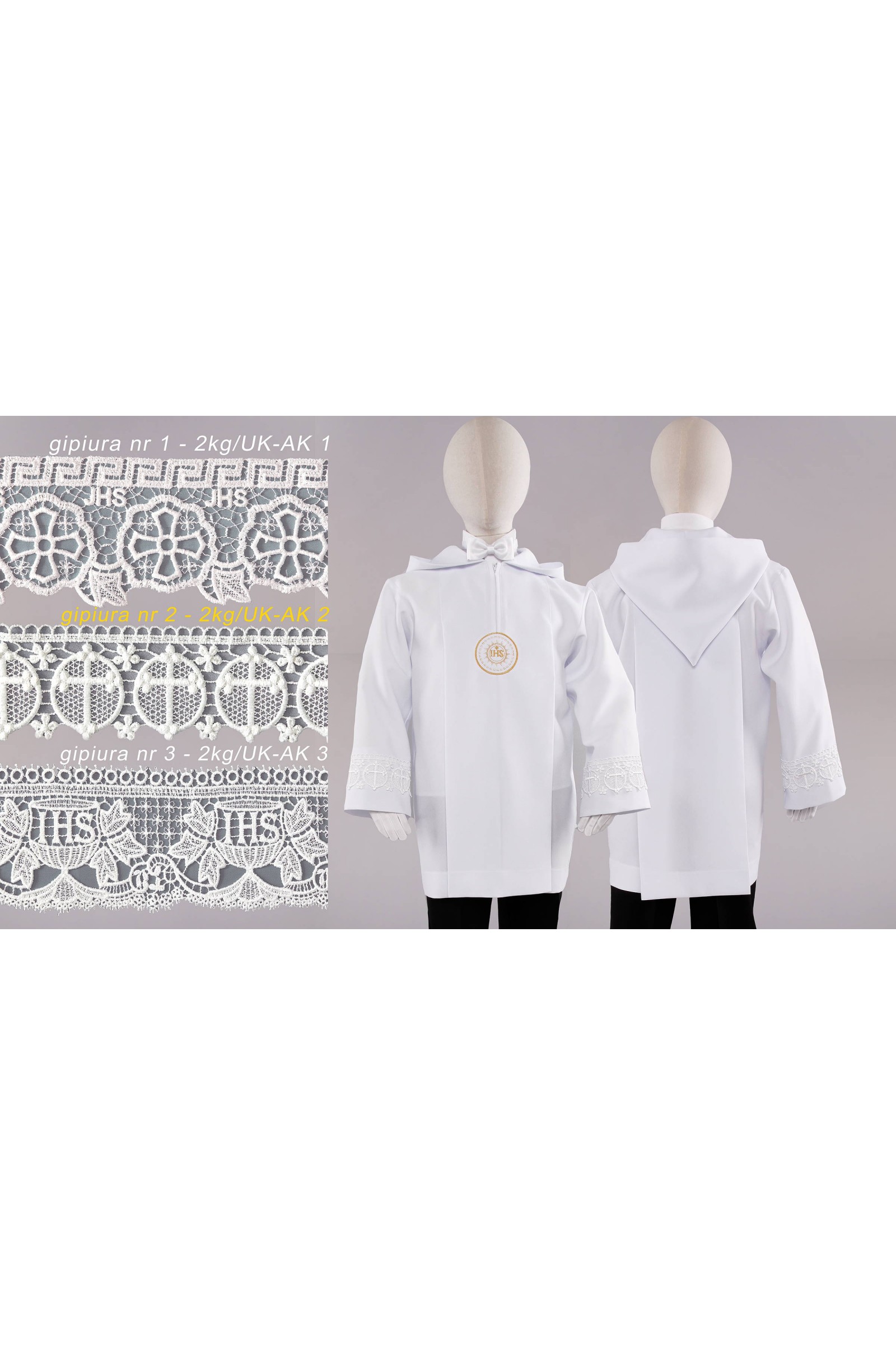 Aube de Communion avec guipure 2kg/UK-AK2 - obraz 4