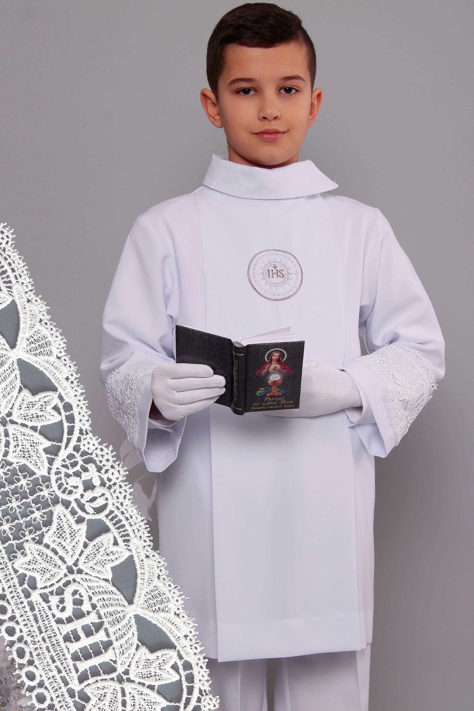 Robe de communion avec guipure 2wg/UK-AK3 - obraz 0