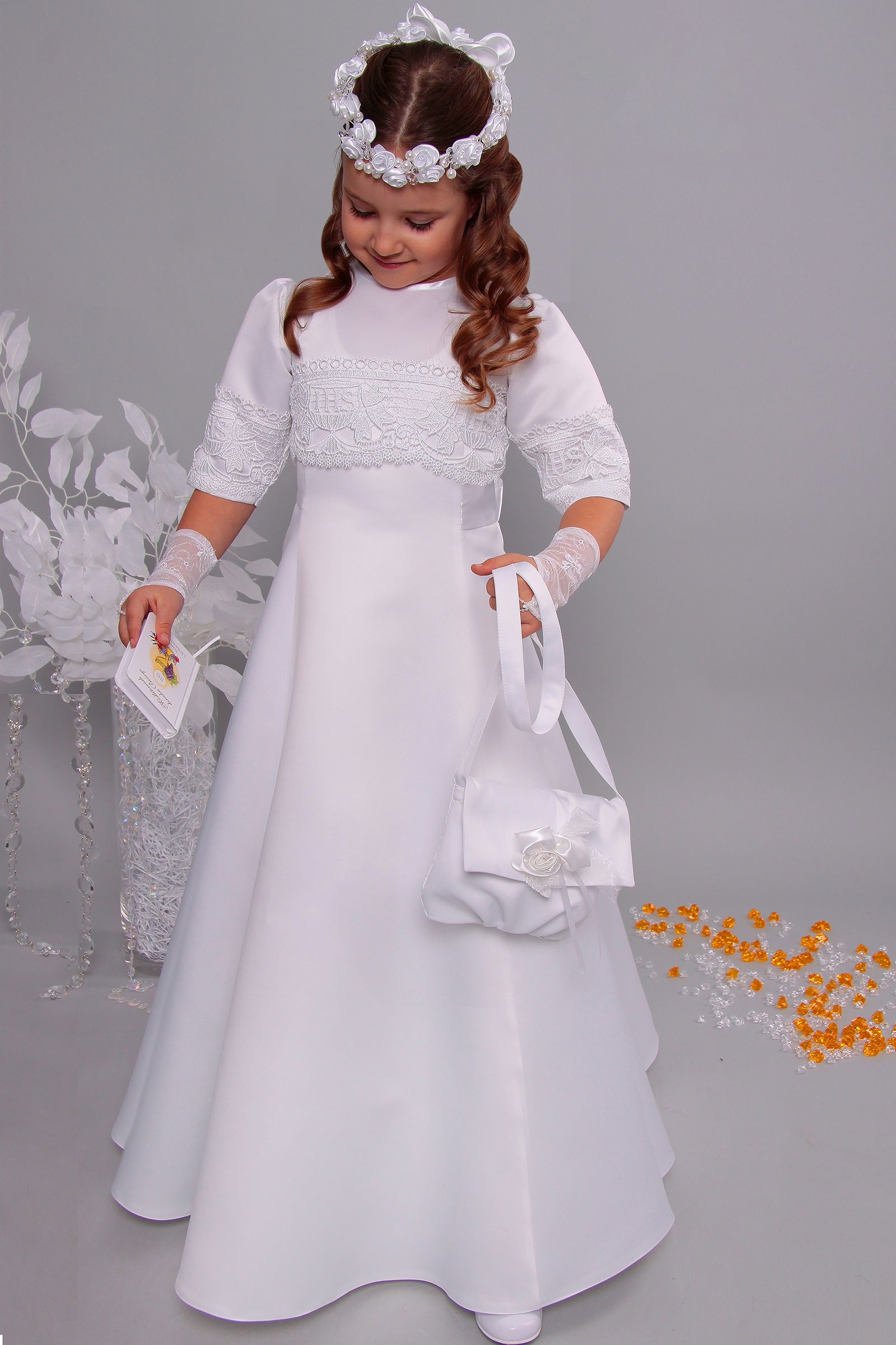 Robe de communion en satin 2/UK-ST - obraz 2