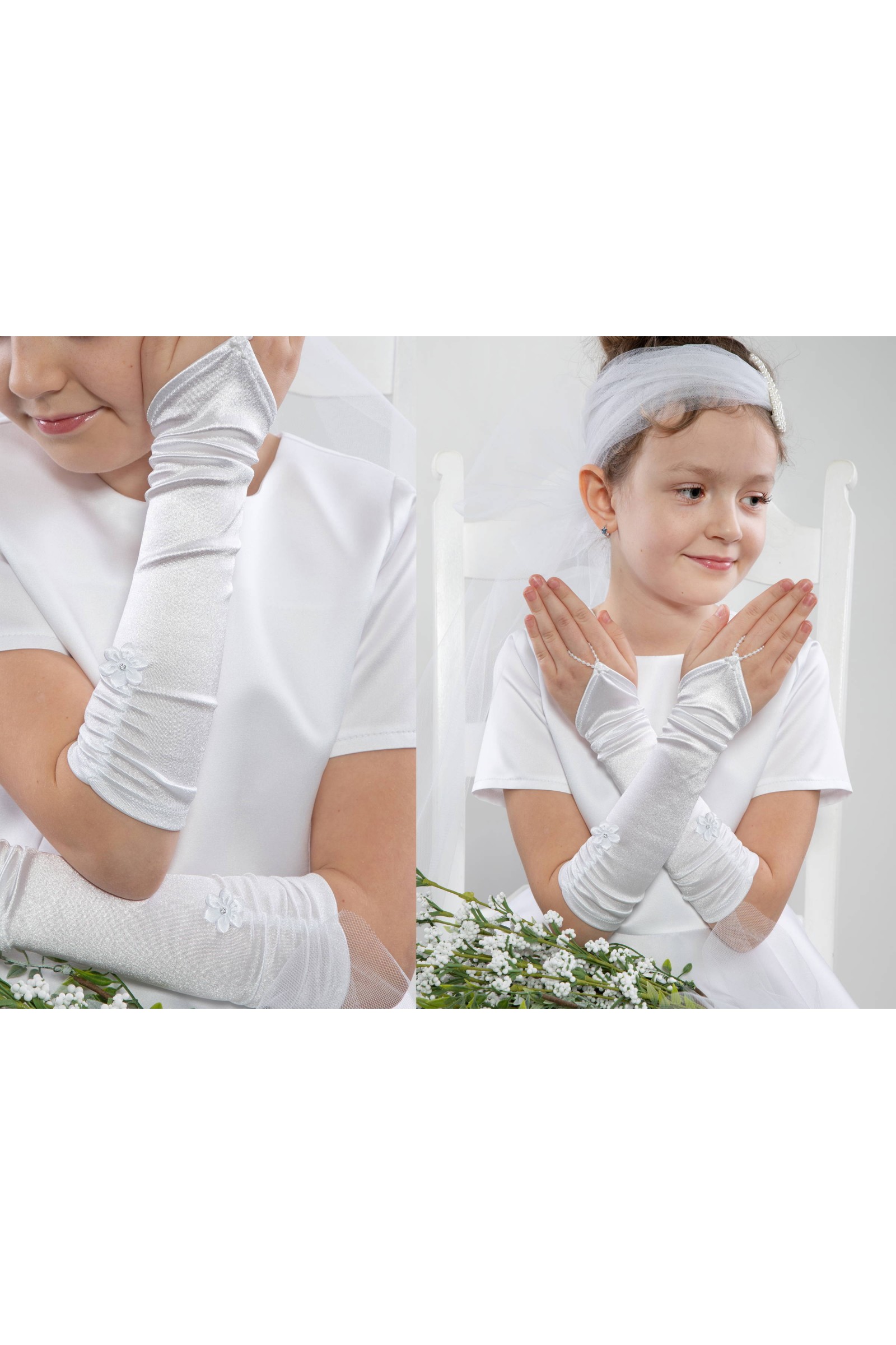 Gants pour communion à doigt - plus grande taille UK-Nr5/dS Gants pour communion à doigt - plus grande taille UK-Nr5/dS - obraz 1