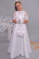 Satin communion dress 4/UK-ST - obraz 3