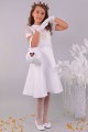 Satin communion dress 7/UK-ST - obraz 4