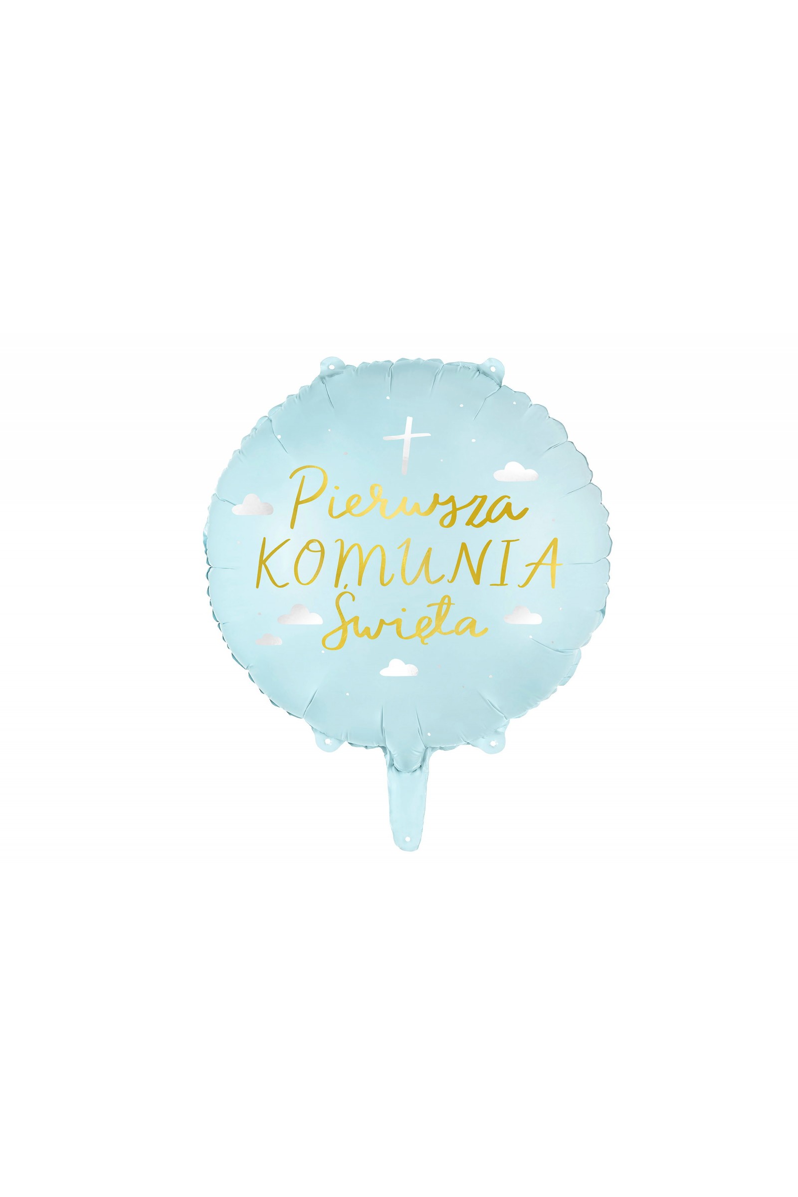 Communion balloon blue gold letters Communion balloon blue gold letters - obraz 4