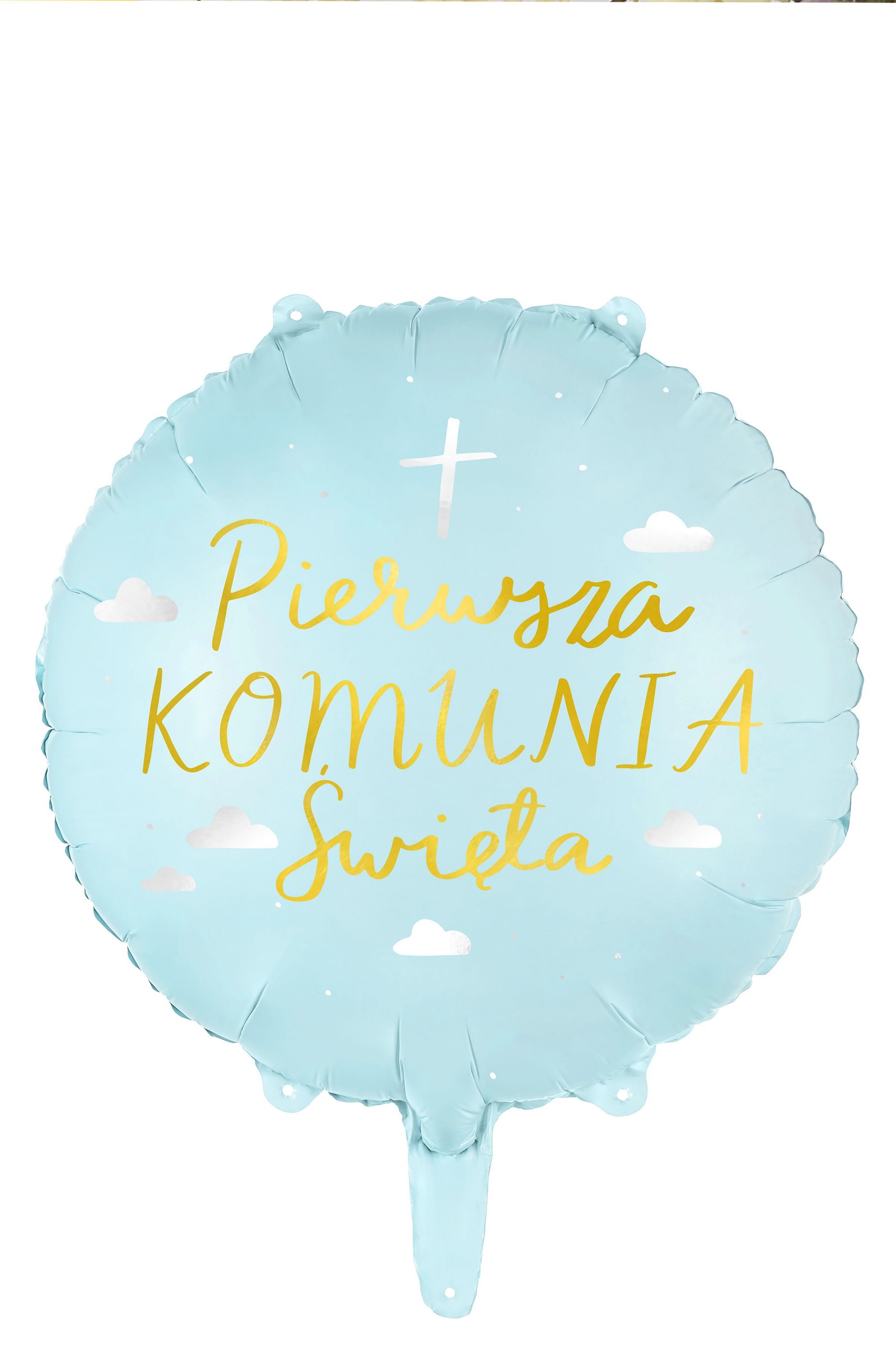 Communion balloon blue gold letters Communion balloon blue gold letters - obraz 5