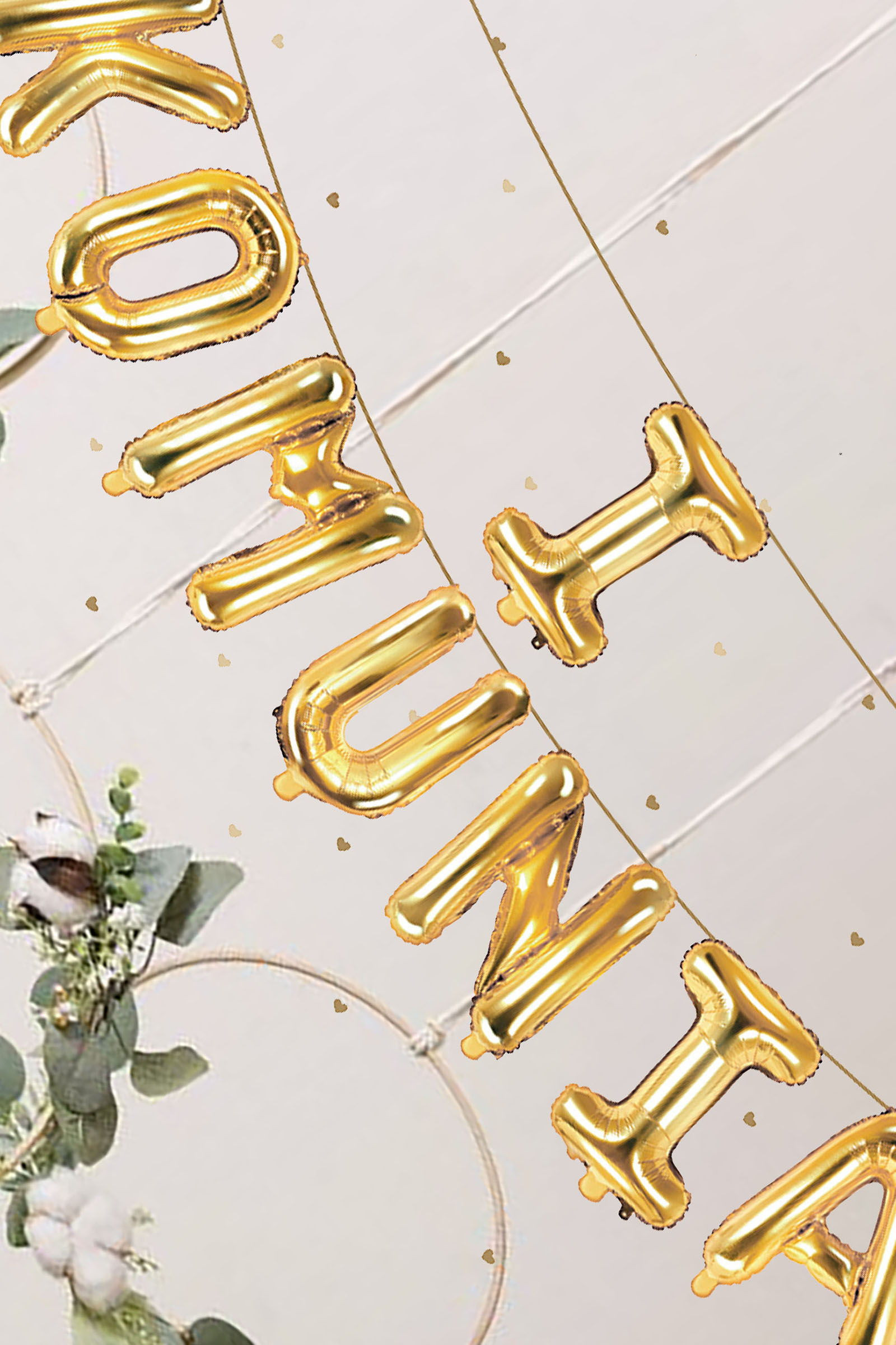 Balloon gold inscription - First Communion - obraz 1