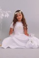 Satin communion dress 8/UK-ST - obraz 3