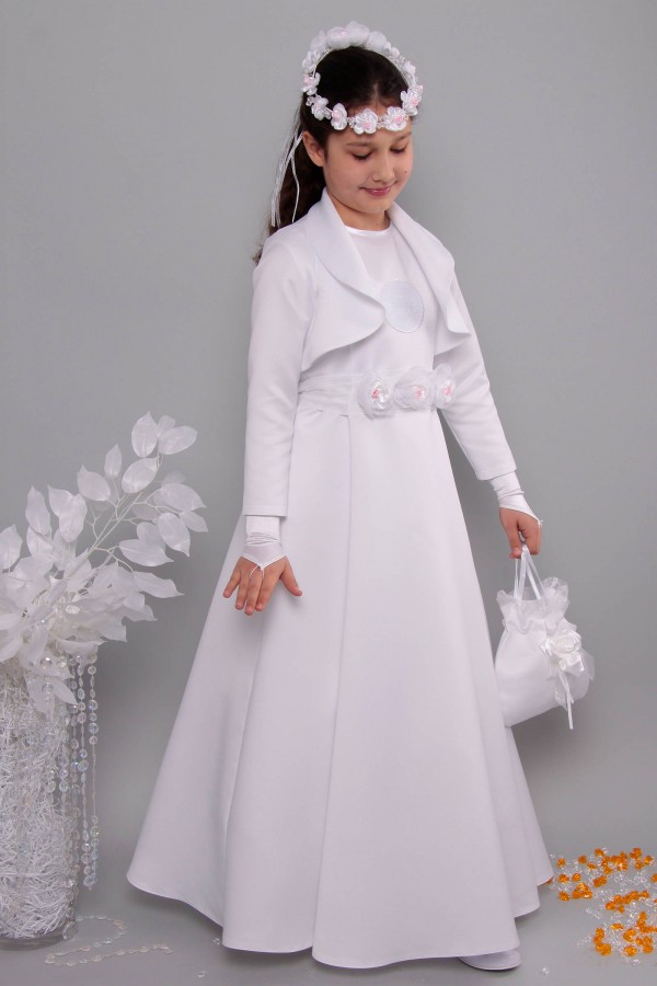 Robe de communion en satin 17/UK-ST - obraz 4