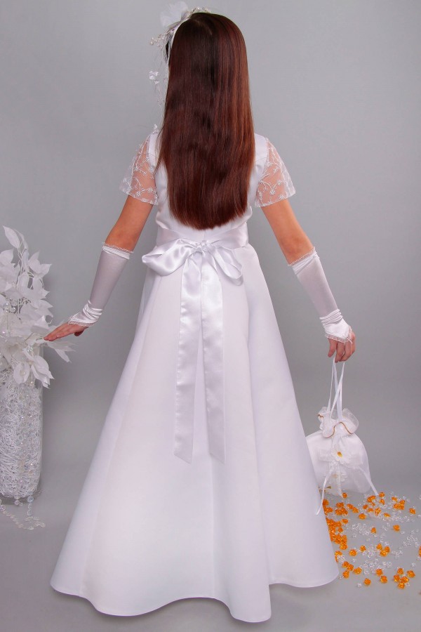 Robe de communion en satin 12/UK-ST - obraz 7