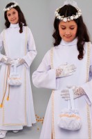 Communion albs with scapular (habit) - Communion Albs - For girls - FirstCommunionStore.com